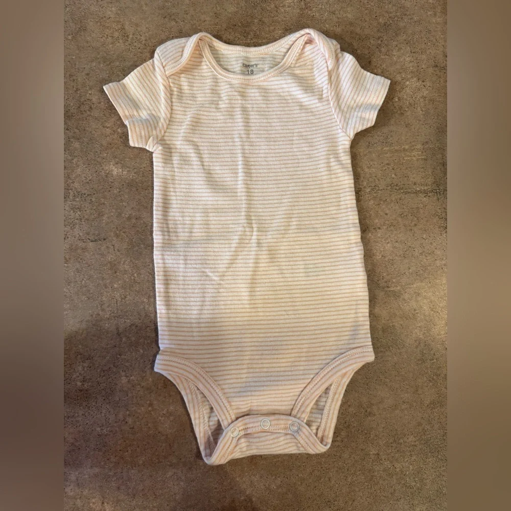 Carter's Soft Striped Bodysuits in Blue and Orange